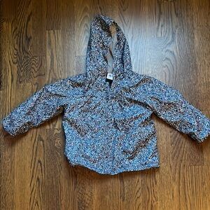 Petit Bateau Floral Patterned Hooded Jacket